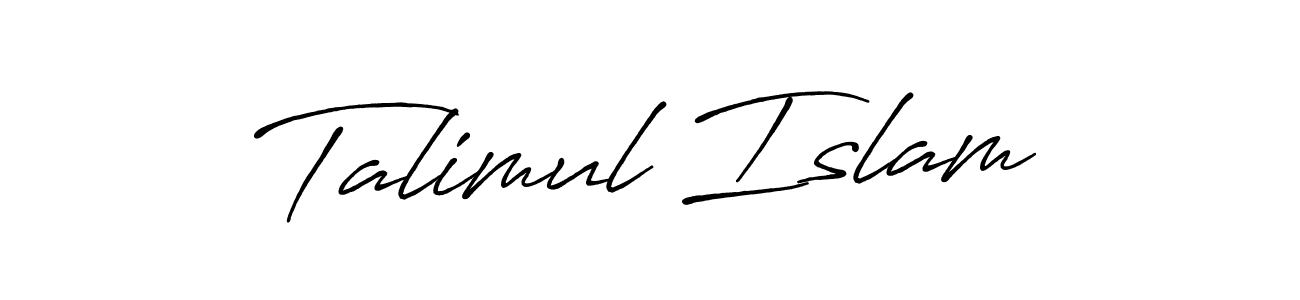 How to make Talimul Islam signature? Antro_Vectra_Bolder is a professional autograph style. Create handwritten signature for Talimul Islam name. Talimul Islam signature style 7 images and pictures png