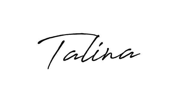 Design your own signature with our free online signature maker. With this signature software, you can create a handwritten (Antro_Vectra_Bolder) signature for name Talina. Talina signature style 7 images and pictures png