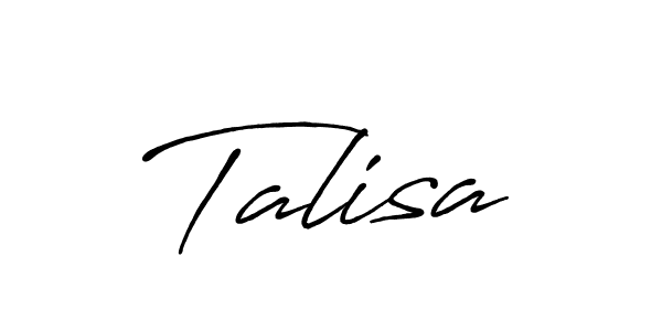 Make a beautiful signature design for name Talisa. With this signature (Antro_Vectra_Bolder) style, you can create a handwritten signature for free. Talisa signature style 7 images and pictures png