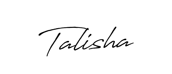 Talisha stylish signature style. Best Handwritten Sign (Antro_Vectra_Bolder) for my name. Handwritten Signature Collection Ideas for my name Talisha. Talisha signature style 7 images and pictures png