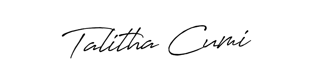 Talitha Cumi stylish signature style. Best Handwritten Sign (Antro_Vectra_Bolder) for my name. Handwritten Signature Collection Ideas for my name Talitha Cumi. Talitha Cumi signature style 7 images and pictures png