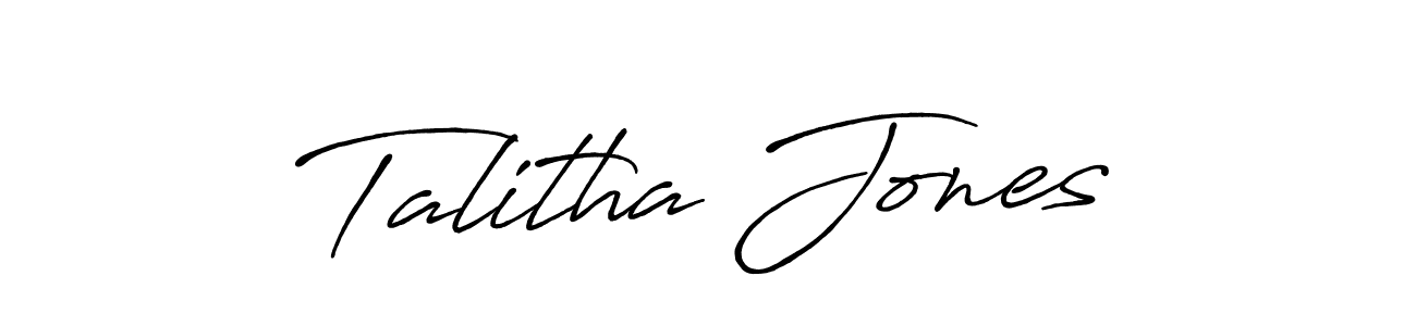 Make a beautiful signature design for name Talitha Jones. Use this online signature maker to create a handwritten signature for free. Talitha Jones signature style 7 images and pictures png