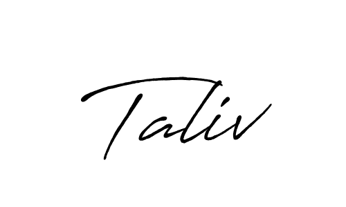 How to make Taliv signature? Antro_Vectra_Bolder is a professional autograph style. Create handwritten signature for Taliv name. Taliv signature style 7 images and pictures png