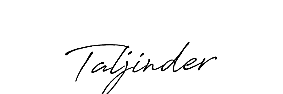 Create a beautiful signature design for name Taljinder. With this signature (Antro_Vectra_Bolder) fonts, you can make a handwritten signature for free. Taljinder signature style 7 images and pictures png
