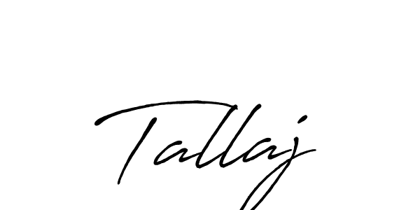 How to make Tallaj name signature. Use Antro_Vectra_Bolder style for creating short signs online. This is the latest handwritten sign. Tallaj signature style 7 images and pictures png