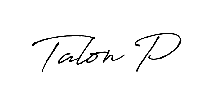 Talon P stylish signature style. Best Handwritten Sign (Antro_Vectra_Bolder) for my name. Handwritten Signature Collection Ideas for my name Talon P. Talon P signature style 7 images and pictures png