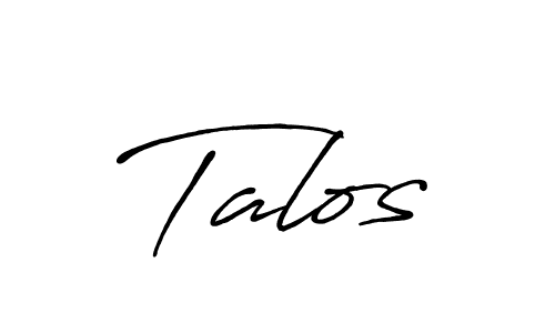Create a beautiful signature design for name Talos. With this signature (Antro_Vectra_Bolder) fonts, you can make a handwritten signature for free. Talos signature style 7 images and pictures png