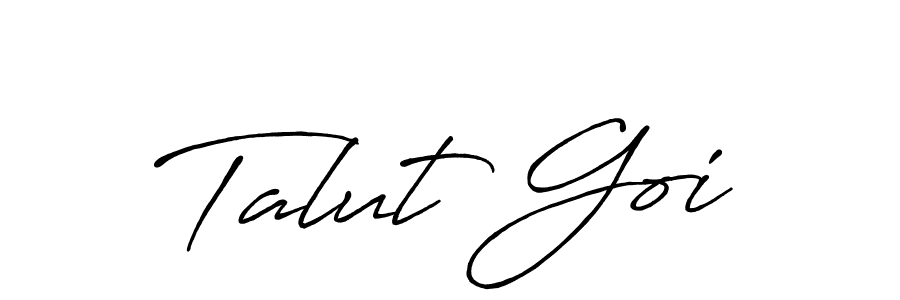 How to make Talut Goi name signature. Use Antro_Vectra_Bolder style for creating short signs online. This is the latest handwritten sign. Talut Goi signature style 7 images and pictures png