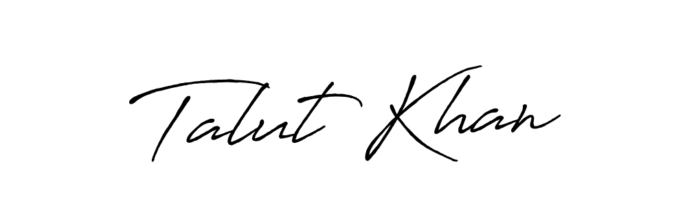 How to make Talut Khan name signature. Use Antro_Vectra_Bolder style for creating short signs online. This is the latest handwritten sign. Talut Khan signature style 7 images and pictures png