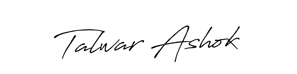 Make a beautiful signature design for name Talwar Ashok. With this signature (Antro_Vectra_Bolder) style, you can create a handwritten signature for free. Talwar Ashok signature style 7 images and pictures png