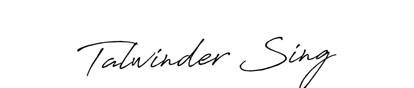 Talwinder Sing stylish signature style. Best Handwritten Sign (Antro_Vectra_Bolder) for my name. Handwritten Signature Collection Ideas for my name Talwinder Sing. Talwinder Sing signature style 7 images and pictures png
