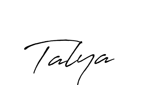 Use a signature maker to create a handwritten signature online. With this signature software, you can design (Antro_Vectra_Bolder) your own signature for name Talya. Talya signature style 7 images and pictures png