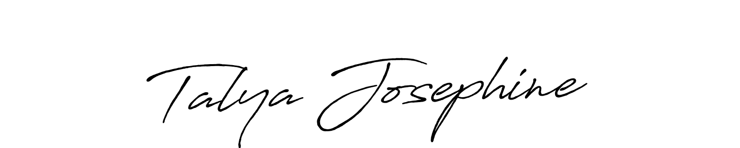 Talya Josephine stylish signature style. Best Handwritten Sign (Antro_Vectra_Bolder) for my name. Handwritten Signature Collection Ideas for my name Talya Josephine. Talya Josephine signature style 7 images and pictures png