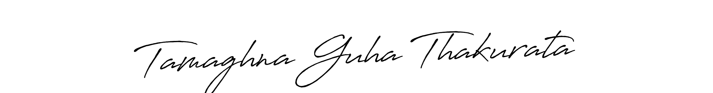 Make a beautiful signature design for name Tamaghna Guha Thakurata. With this signature (Antro_Vectra_Bolder) style, you can create a handwritten signature for free. Tamaghna Guha Thakurata signature style 7 images and pictures png