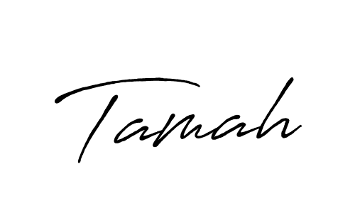 Use a signature maker to create a handwritten signature online. With this signature software, you can design (Antro_Vectra_Bolder) your own signature for name Tamah. Tamah signature style 7 images and pictures png