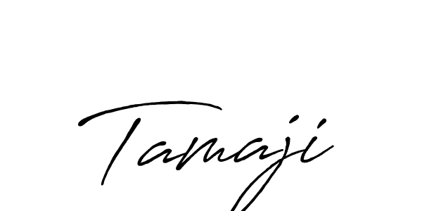 Tamaji stylish signature style. Best Handwritten Sign (Antro_Vectra_Bolder) for my name. Handwritten Signature Collection Ideas for my name Tamaji. Tamaji signature style 7 images and pictures png