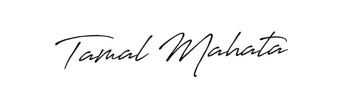 How to make Tamal Mahata name signature. Use Antro_Vectra_Bolder style for creating short signs online. This is the latest handwritten sign. Tamal Mahata signature style 7 images and pictures png