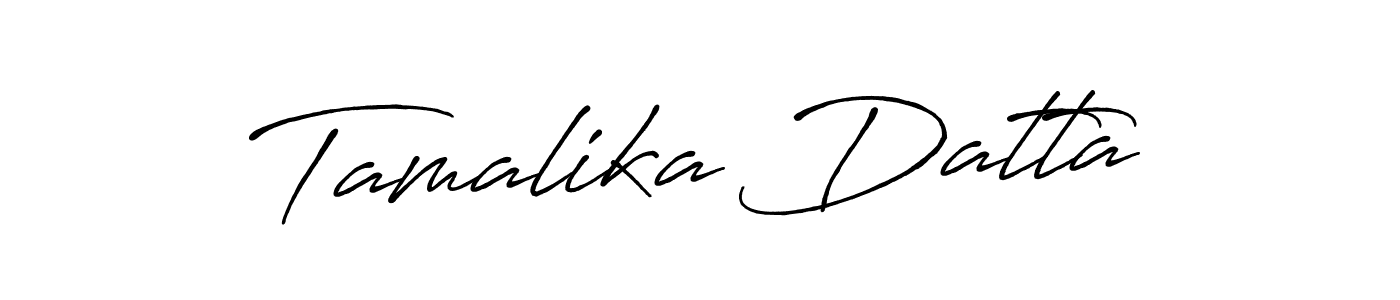 The best way (Antro_Vectra_Bolder) to make a short signature is to pick only two or three words in your name. The name Tamalika Datta include a total of six letters. For converting this name. Tamalika Datta signature style 7 images and pictures png