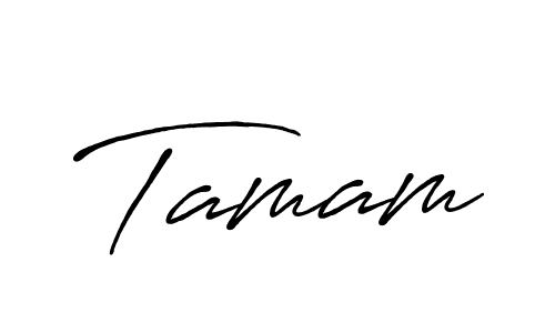 How to make Tamam signature? Antro_Vectra_Bolder is a professional autograph style. Create handwritten signature for Tamam name. Tamam signature style 7 images and pictures png