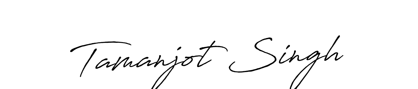 Create a beautiful signature design for name Tamanjot Singh. With this signature (Antro_Vectra_Bolder) fonts, you can make a handwritten signature for free. Tamanjot Singh signature style 7 images and pictures png