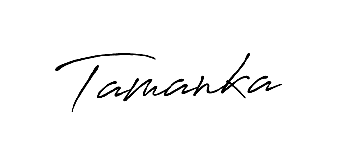 Make a beautiful signature design for name Tamanka. With this signature (Antro_Vectra_Bolder) style, you can create a handwritten signature for free. Tamanka signature style 7 images and pictures png
