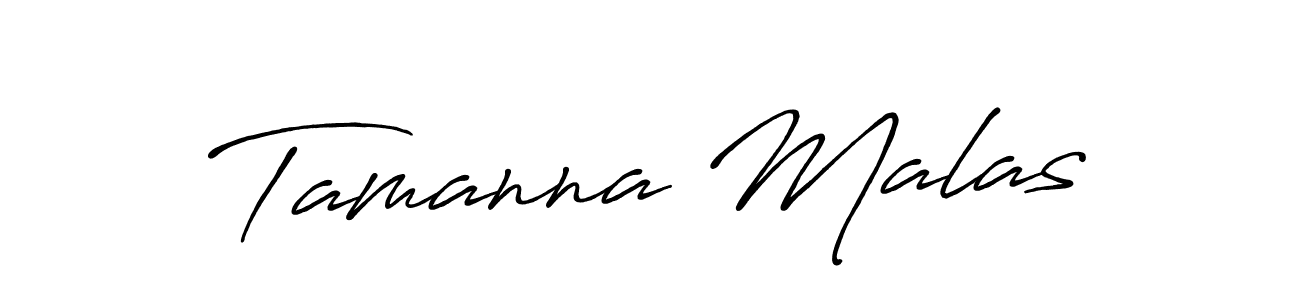 Make a beautiful signature design for name Tamanna Malas. With this signature (Antro_Vectra_Bolder) style, you can create a handwritten signature for free. Tamanna Malas signature style 7 images and pictures png