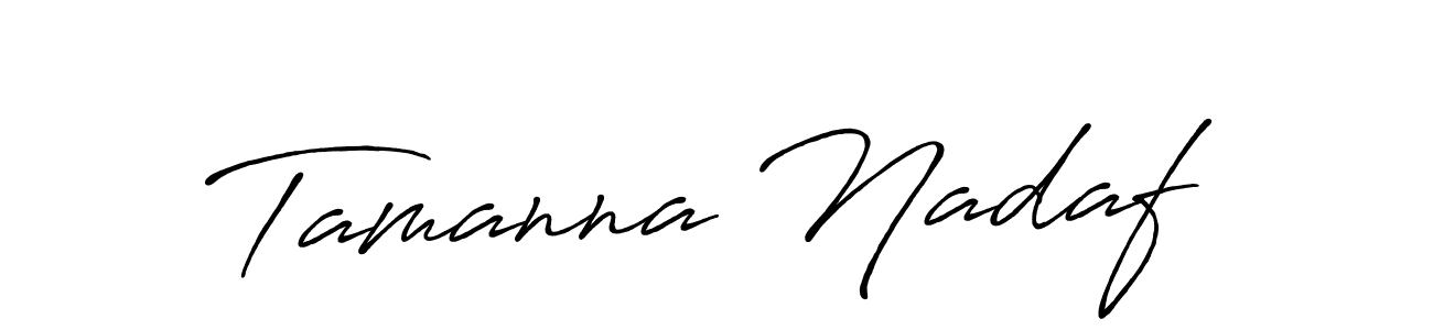 Also You can easily find your signature by using the search form. We will create Tamanna Nadaf name handwritten signature images for you free of cost using Antro_Vectra_Bolder sign style. Tamanna Nadaf signature style 7 images and pictures png