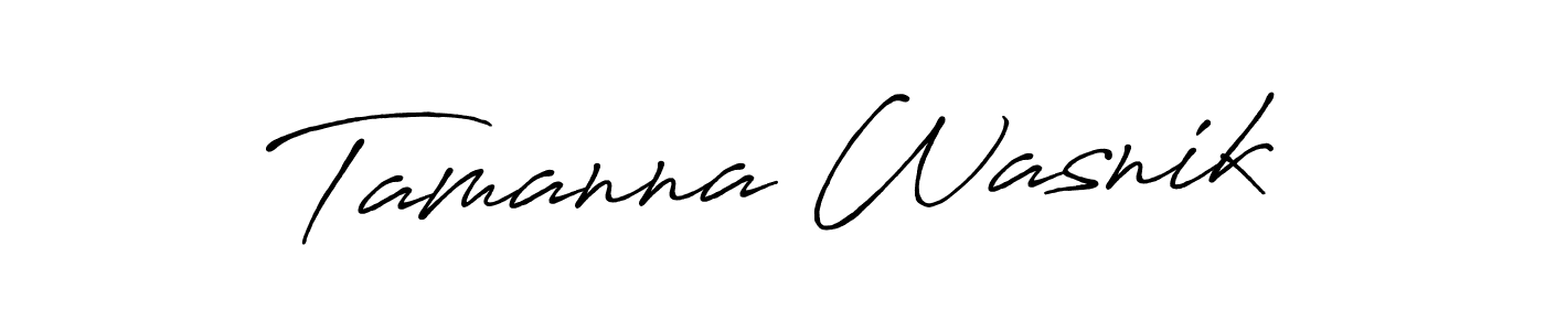 Antro_Vectra_Bolder is a professional signature style that is perfect for those who want to add a touch of class to their signature. It is also a great choice for those who want to make their signature more unique. Get Tamanna Wasnik name to fancy signature for free. Tamanna Wasnik signature style 7 images and pictures png