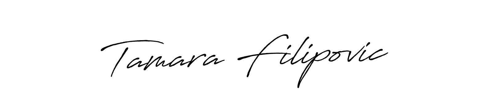 Make a beautiful signature design for name Tamara Filipovic. With this signature (Antro_Vectra_Bolder) style, you can create a handwritten signature for free. Tamara Filipovic signature style 7 images and pictures png