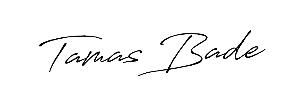 Design your own signature with our free online signature maker. With this signature software, you can create a handwritten (Antro_Vectra_Bolder) signature for name Tamas Bade. Tamas Bade signature style 7 images and pictures png