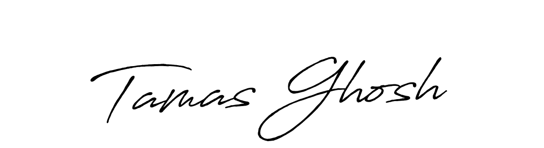 Tamas Ghosh stylish signature style. Best Handwritten Sign (Antro_Vectra_Bolder) for my name. Handwritten Signature Collection Ideas for my name Tamas Ghosh. Tamas Ghosh signature style 7 images and pictures png