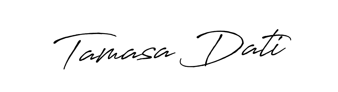 The best way (Antro_Vectra_Bolder) to make a short signature is to pick only two or three words in your name. The name Tamasa Dati include a total of six letters. For converting this name. Tamasa Dati signature style 7 images and pictures png