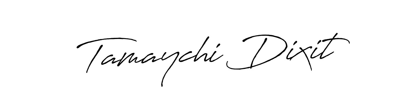 How to make Tamaychi Dixit name signature. Use Antro_Vectra_Bolder style for creating short signs online. This is the latest handwritten sign. Tamaychi Dixit signature style 7 images and pictures png