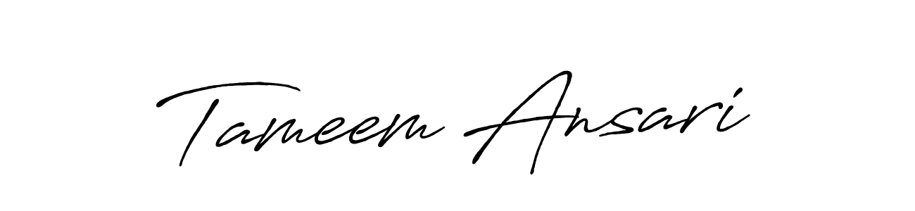 How to make Tameem Ansari signature? Antro_Vectra_Bolder is a professional autograph style. Create handwritten signature for Tameem Ansari name. Tameem Ansari signature style 7 images and pictures png