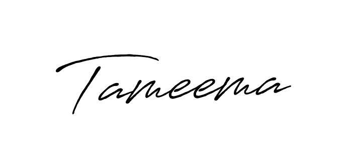 Use a signature maker to create a handwritten signature online. With this signature software, you can design (Antro_Vectra_Bolder) your own signature for name Tameema. Tameema signature style 7 images and pictures png