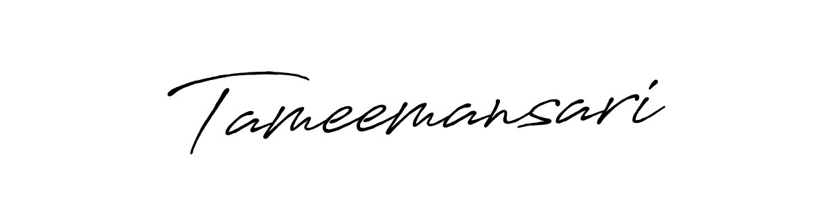 The best way (Antro_Vectra_Bolder) to make a short signature is to pick only two or three words in your name. The name Tameemansari include a total of six letters. For converting this name. Tameemansari signature style 7 images and pictures png