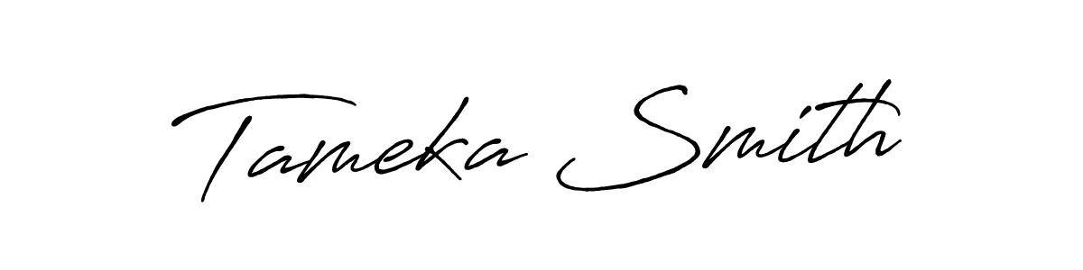 Design your own signature with our free online signature maker. With this signature software, you can create a handwritten (Antro_Vectra_Bolder) signature for name Tameka Smith. Tameka Smith signature style 7 images and pictures png