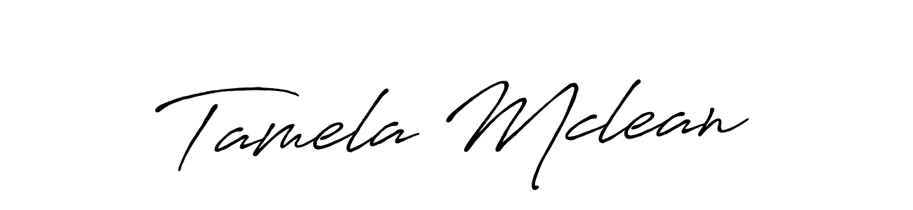 Make a short Tamela Mclean signature style. Manage your documents anywhere anytime using Antro_Vectra_Bolder. Create and add eSignatures, submit forms, share and send files easily. Tamela Mclean signature style 7 images and pictures png