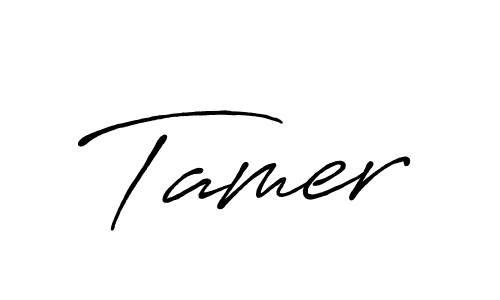 How to make Tamer signature? Antro_Vectra_Bolder is a professional autograph style. Create handwritten signature for Tamer name. Tamer signature style 7 images and pictures png