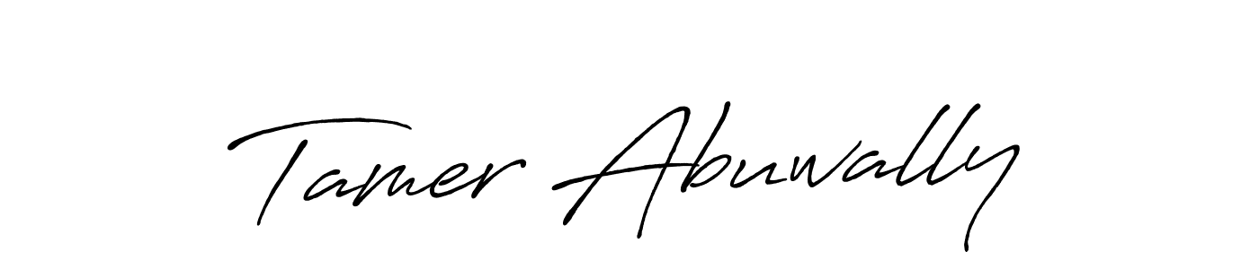 Make a short Tamer Abuwally signature style. Manage your documents anywhere anytime using Antro_Vectra_Bolder. Create and add eSignatures, submit forms, share and send files easily. Tamer Abuwally signature style 7 images and pictures png