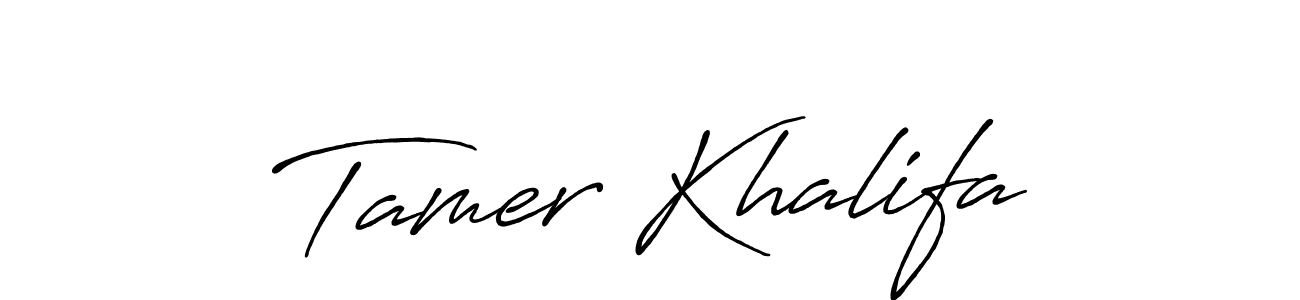 if you are searching for the best signature style for your name Tamer Khalifa. so please give up your signature search. here we have designed multiple signature styles  using Antro_Vectra_Bolder. Tamer Khalifa signature style 7 images and pictures png