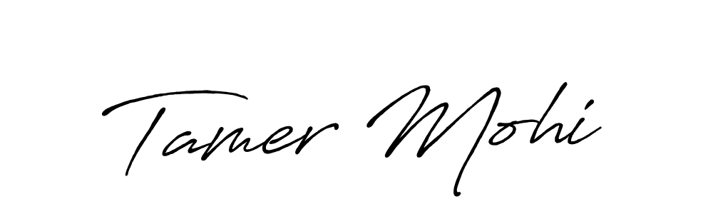 How to make Tamer Mohi signature? Antro_Vectra_Bolder is a professional autograph style. Create handwritten signature for Tamer Mohi name. Tamer Mohi signature style 7 images and pictures png