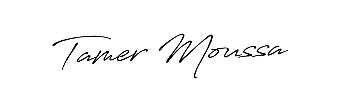 Also we have Tamer Moussa name is the best signature style. Create professional handwritten signature collection using Antro_Vectra_Bolder autograph style. Tamer Moussa signature style 7 images and pictures png