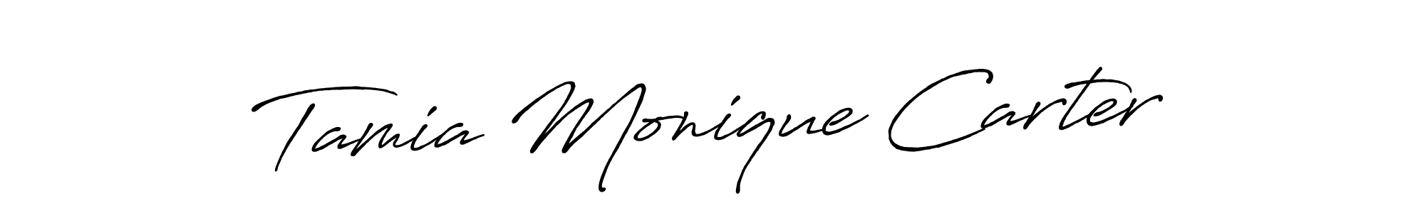 Use a signature maker to create a handwritten signature online. With this signature software, you can design (Antro_Vectra_Bolder) your own signature for name Tamia Monique Carter. Tamia Monique Carter signature style 7 images and pictures png