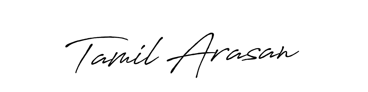 Design your own signature with our free online signature maker. With this signature software, you can create a handwritten (Antro_Vectra_Bolder) signature for name Tamil Arasan. Tamil Arasan signature style 7 images and pictures png