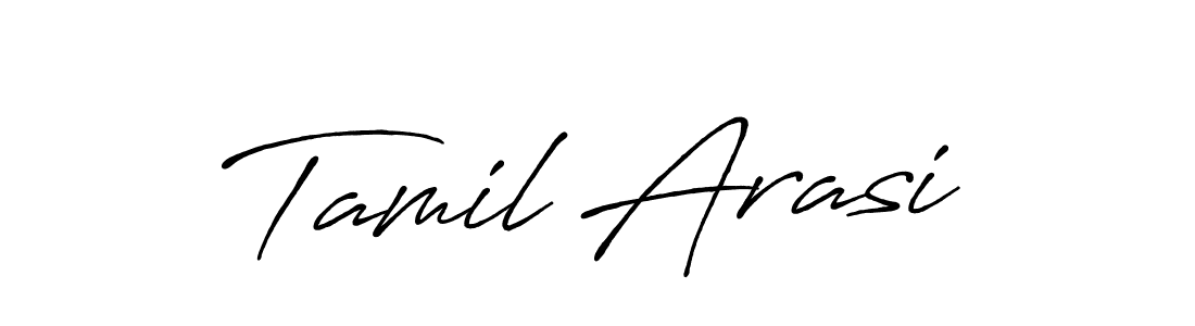 Create a beautiful signature design for name Tamil Arasi. With this signature (Antro_Vectra_Bolder) fonts, you can make a handwritten signature for free. Tamil Arasi signature style 7 images and pictures png