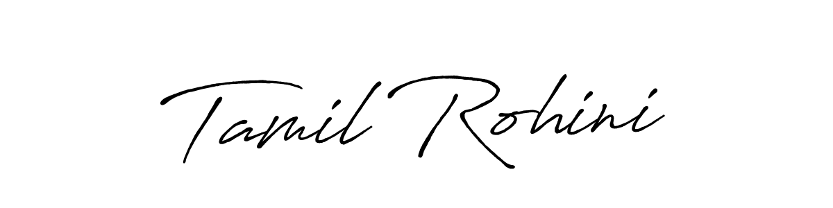 How to make Tamil Rohini name signature. Use Antro_Vectra_Bolder style for creating short signs online. This is the latest handwritten sign. Tamil Rohini signature style 7 images and pictures png