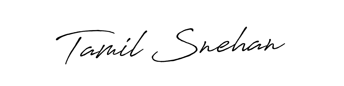 if you are searching for the best signature style for your name Tamil Snehan. so please give up your signature search. here we have designed multiple signature styles  using Antro_Vectra_Bolder. Tamil Snehan signature style 7 images and pictures png