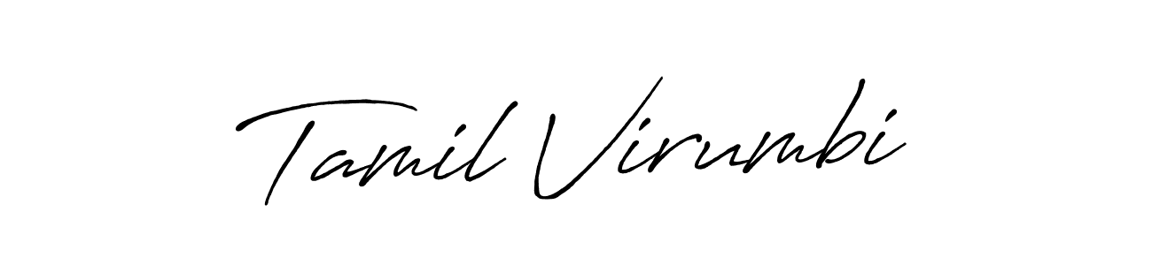 Also You can easily find your signature by using the search form. We will create Tamil Virumbi name handwritten signature images for you free of cost using Antro_Vectra_Bolder sign style. Tamil Virumbi signature style 7 images and pictures png