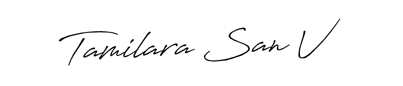 Also we have Tamilara San V name is the best signature style. Create professional handwritten signature collection using Antro_Vectra_Bolder autograph style. Tamilara San V signature style 7 images and pictures png